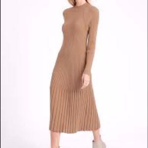 Banana Republic Mock-Neck Sweater Dress khaki